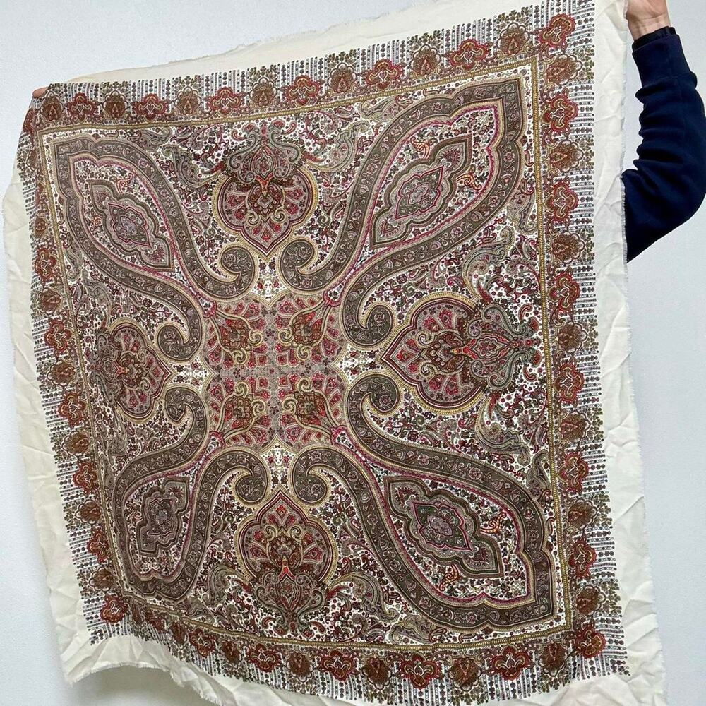 Intricate mandala square scarf